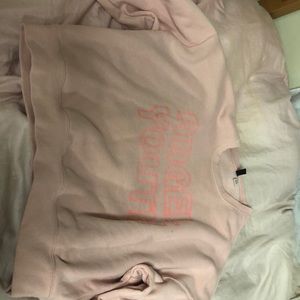 Soft pink printed crew neck